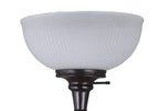 Velmora™ 71" New Ribbed Frosted Glass Oil Rubbed Bronze Floor Lamp, Modern Styling