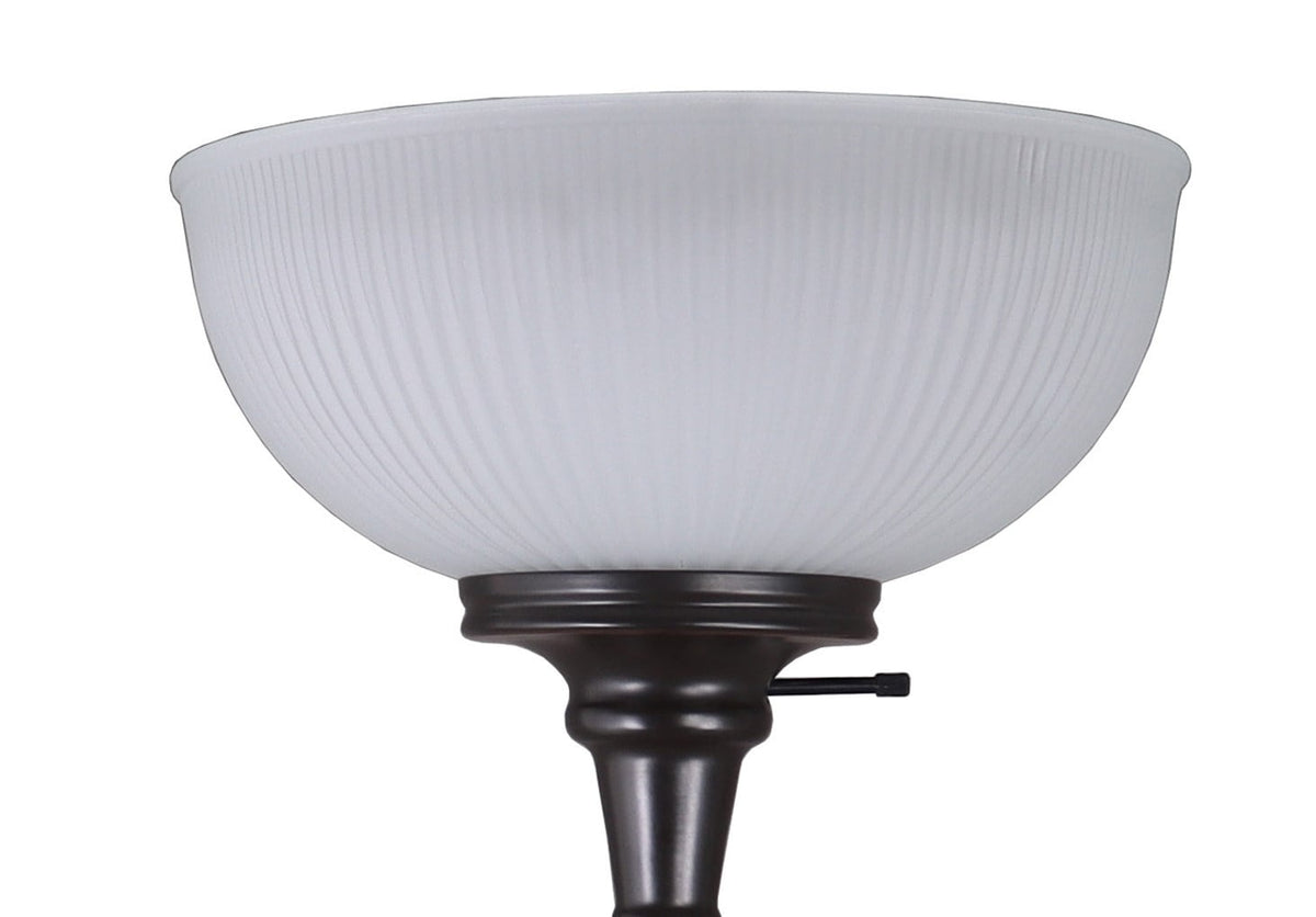 Velmora™ 71" New Ribbed Frosted Glass Oil Rubbed Bronze Floor Lamp, Modern Styling