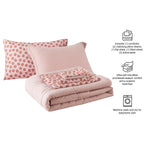 Velmora™ 7-Piece Reversible Bed-in-a-Bag Comforter Set with Sheets, Pink, King