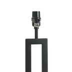 Velmora™ 18 in Metal Windowpane Table Lamp, Black Finish with Faux Wood Base