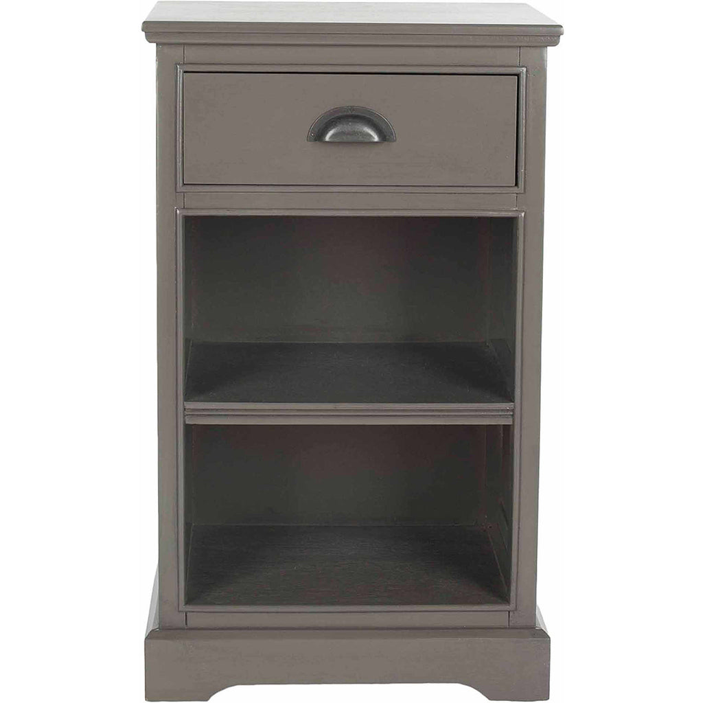 Velmora™ Griffin Solid Casual One Drawer Side Table, Grey