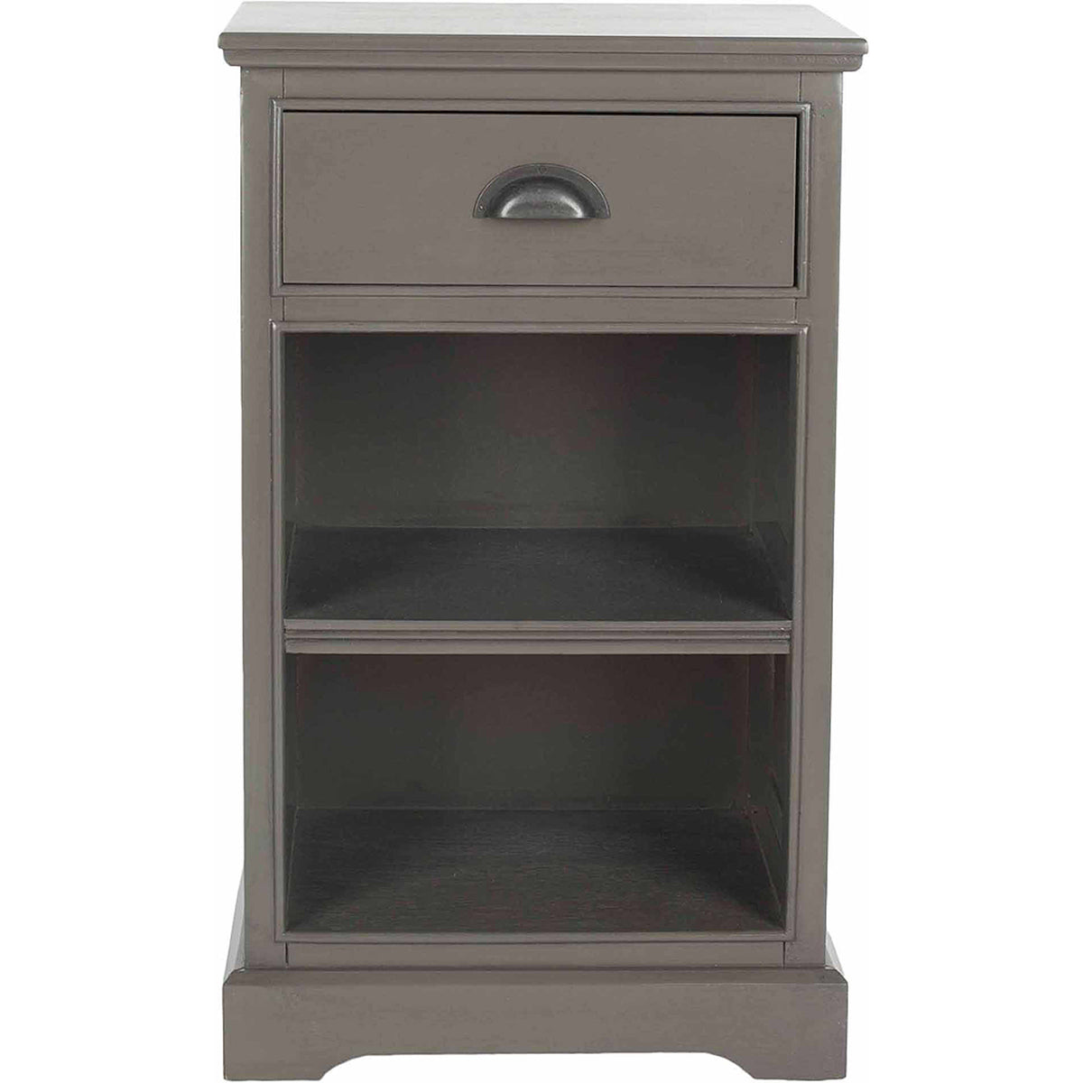 Velmora™ Griffin Solid Casual One Drawer Side Table, Grey