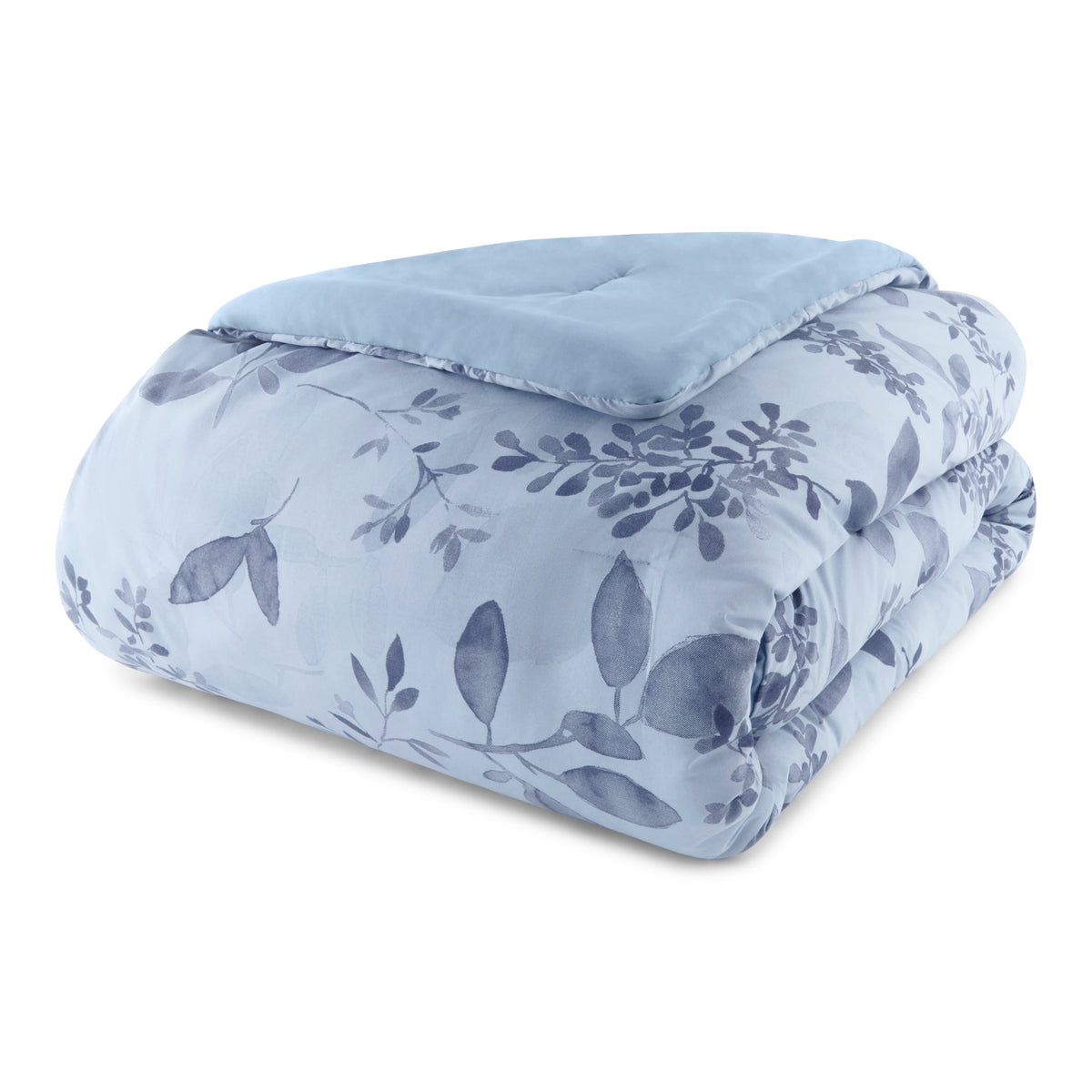 Velmora™ Reversible Bed-in-a-Bag Comforter and Sheet Set, 8-Piece, Twin, Blue Floral