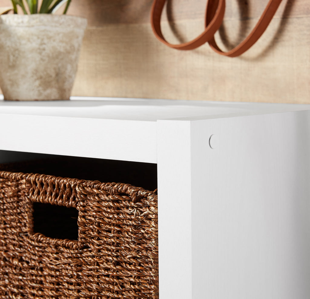 Velmora™ 6 Cube Storage Organizer, White Texture