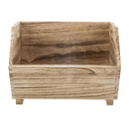 Velmora™ 2-Piece Set Natural Wood Stacking Open Front Decorative Storage Bins, 11 in x 16.5 in x 10 in