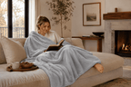 Velmora™ Super Soft Plush Bed Blanket, Gray, King Size, 102 x 90 in