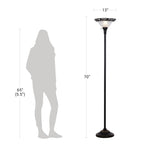 Velmora™ Traditional Bronze Victorian Floor Lamp 70"