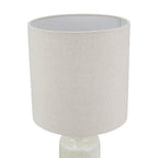 Velmora™ 17 in Reactive Glaze Ceramic Table Lamp with Off-White Shade