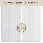 Velmora™ Crinkle Quilt, King, White, Soft Wash Microfiber Bedding