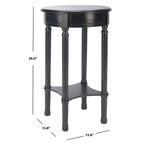 Velmora™ Tinsley Solid Rustic Round Accent Table, Black