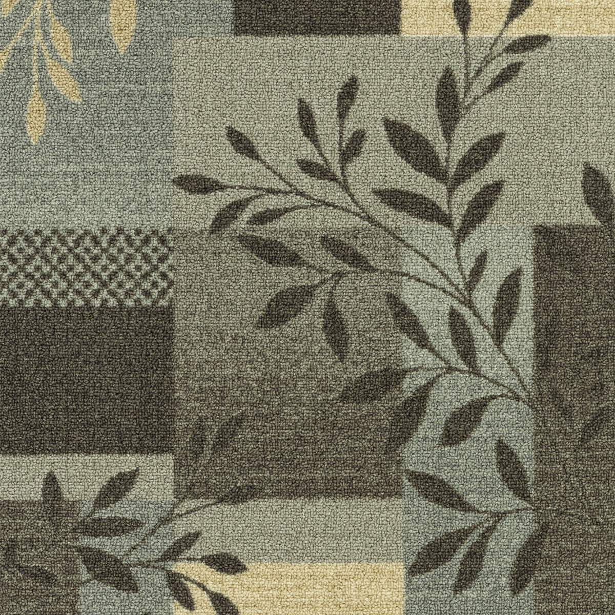 Velmora™ (2 pack) Traditional Leaf Block Gray Print Indoor Area Rug, 7' x 10'