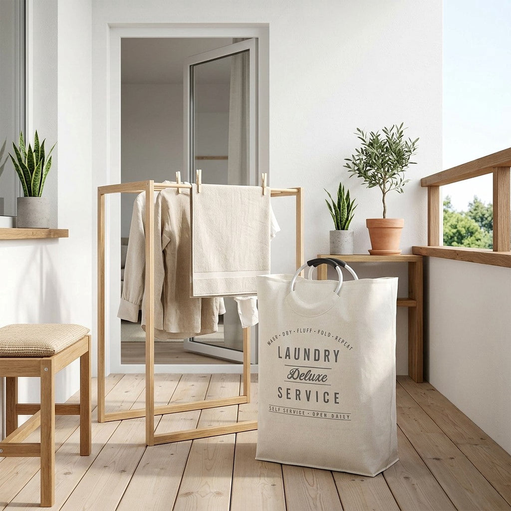Velmora™ (2 pack) Deluxe Laundry Service Canvas Tote with Aluminum Handles