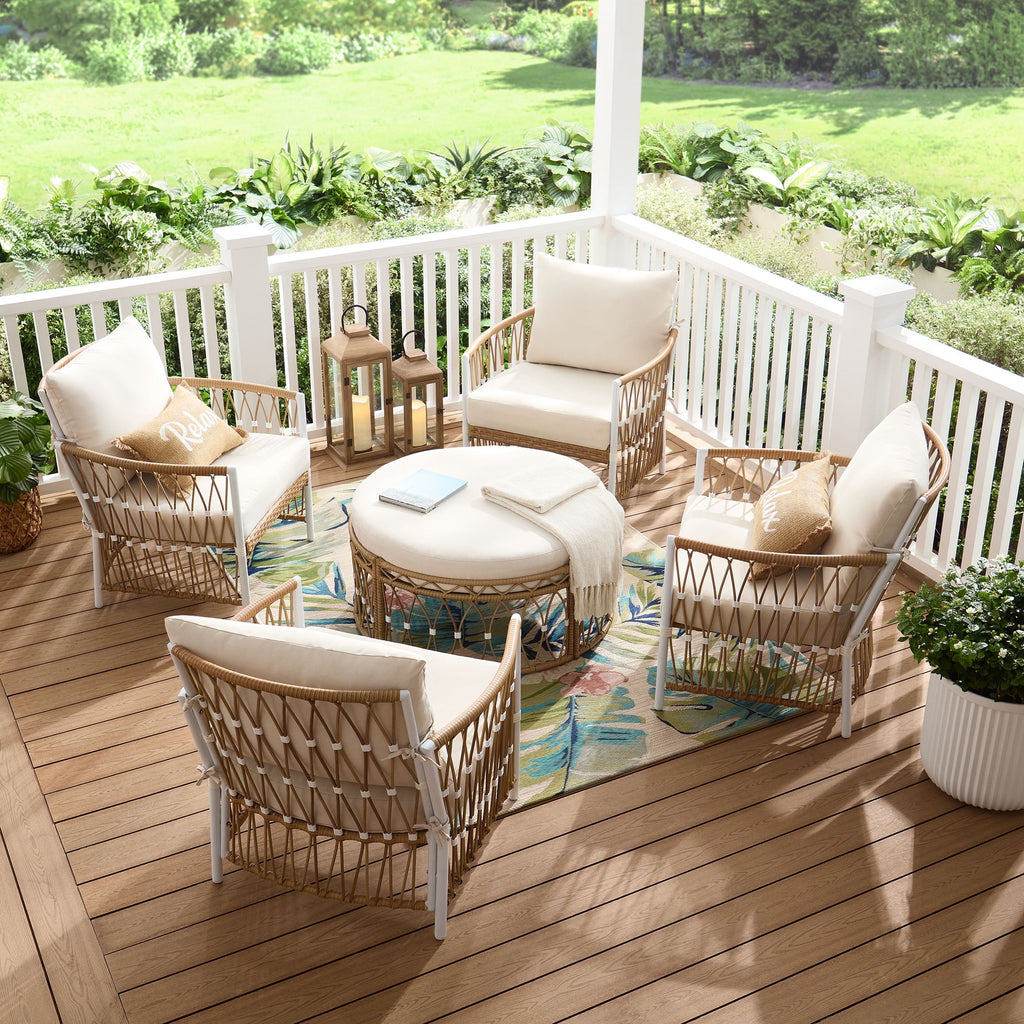 Velmora™ Lilah 2-Pack Outdoor Wicker Lounge Chairs, White