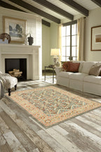 Velmora™ Persian Border Medallion Indoor Area Rug, Rust Brown, 5 ft x 7 ft