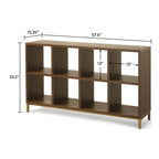 Velmora™ 8-Cube Organizer with Metal Base, Vintage Walnut