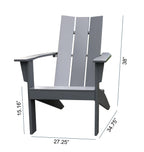 Velmora™ Wood Outdoor Modern Adirondack Chair, Grey Color