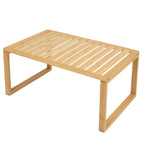 Velmora™ (2 pack) Bamboo Stackable Shelf, Natural Bamboo Color, Easy Assemble, 16 x 10 x 1.18in