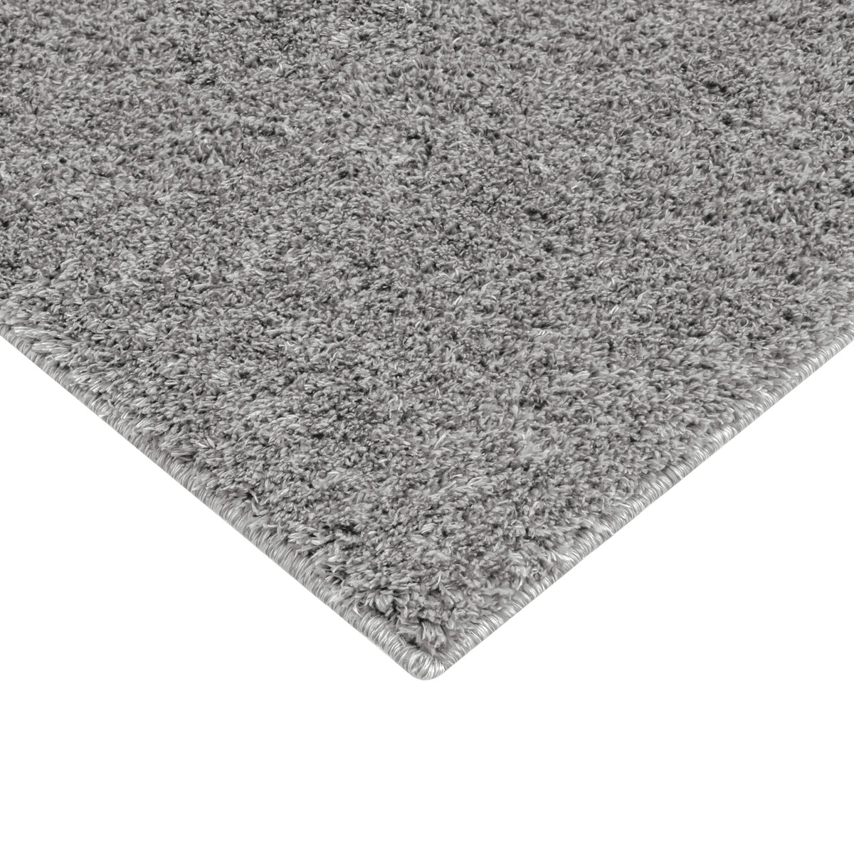 Velmora™ 5 ft x 7 ft Gray Microfiber Plush Shag Area Rug