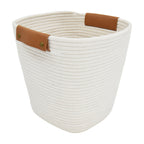 Velmora™ Large Cotton Rope Basket, White, 2 Pieces