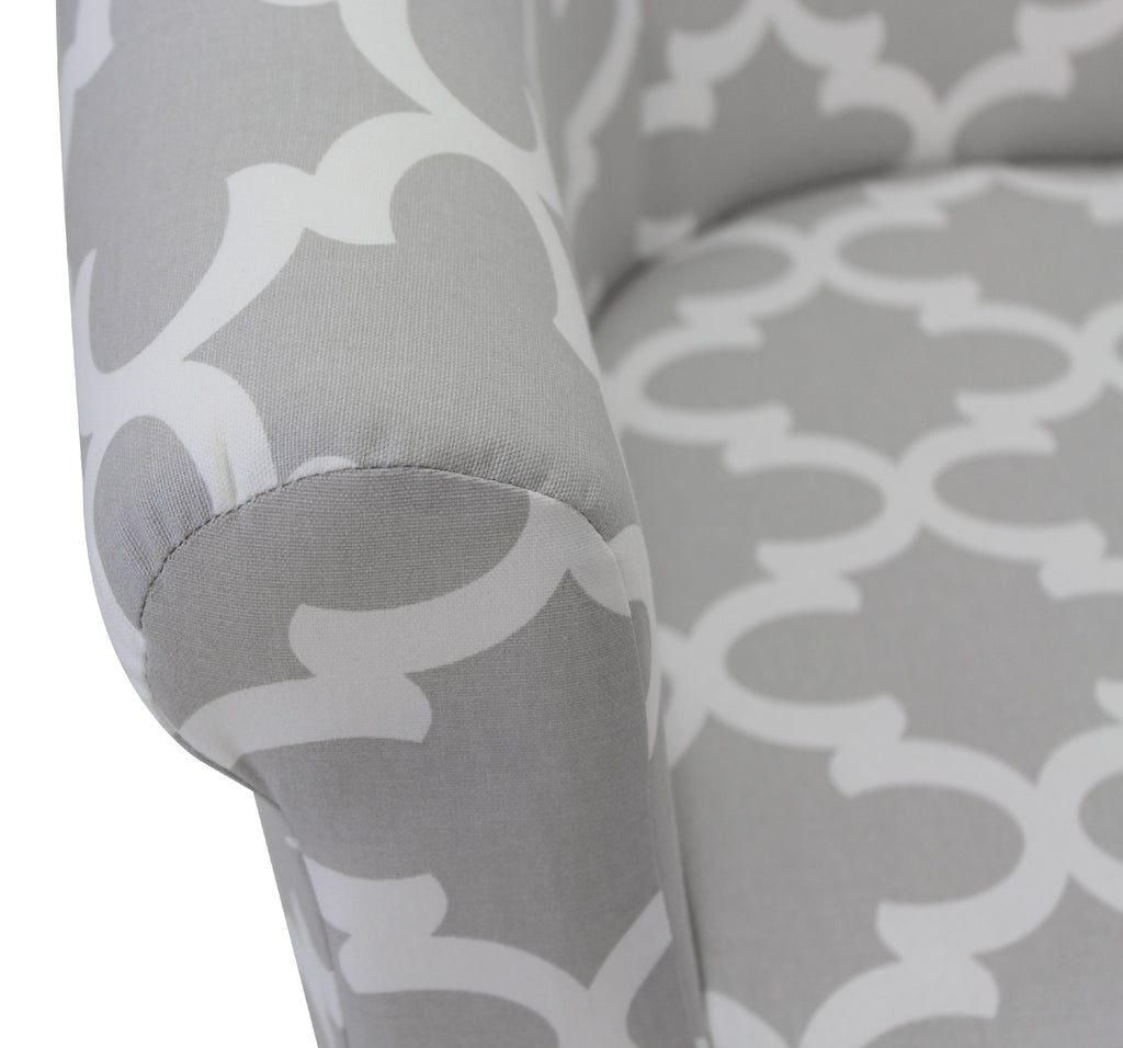 Velmora™ Microfiber Bucket Accent Chair, Fynn Gray