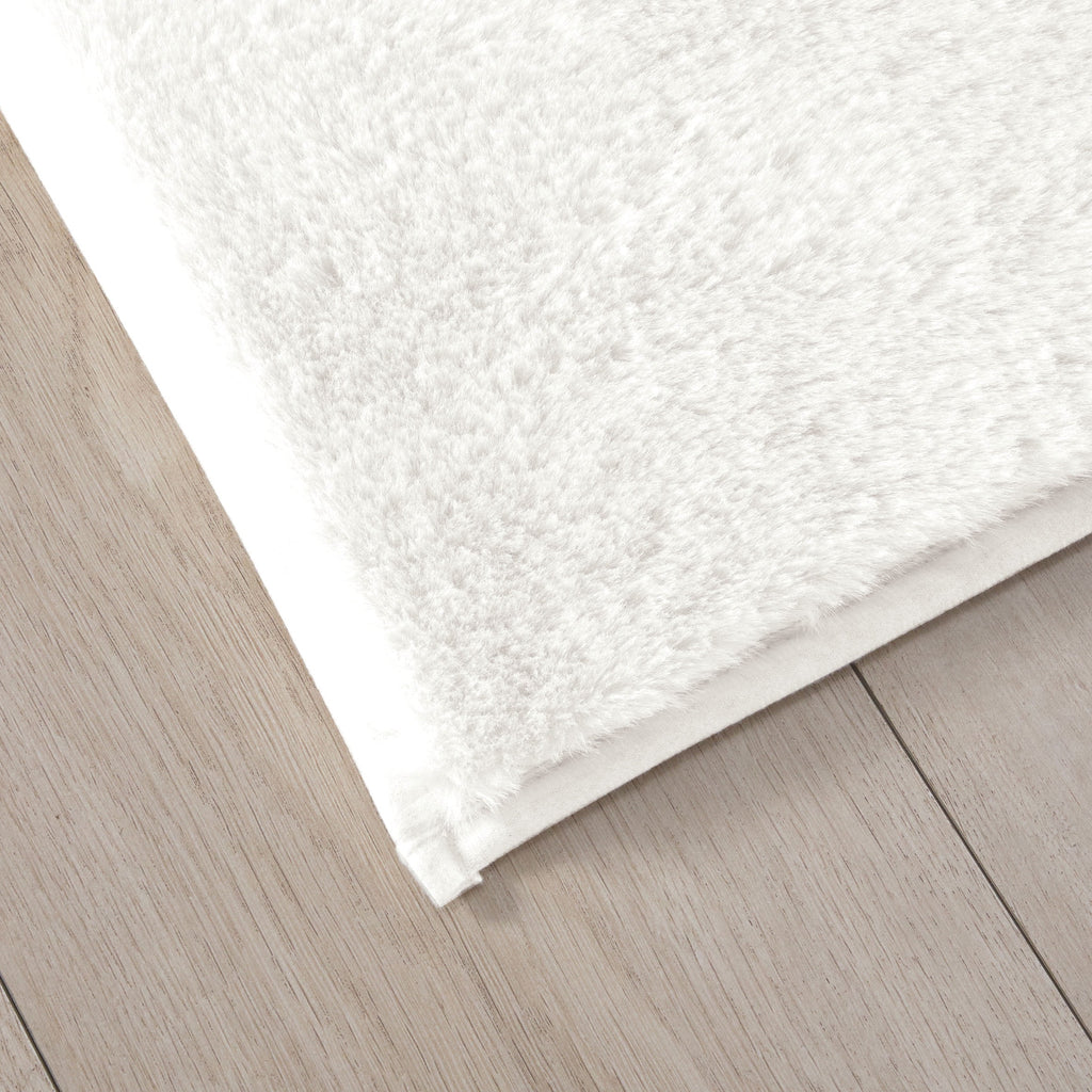 Velmora™ Solid Soft Rabbit Faux Fur Area Rug Black,30x46"
