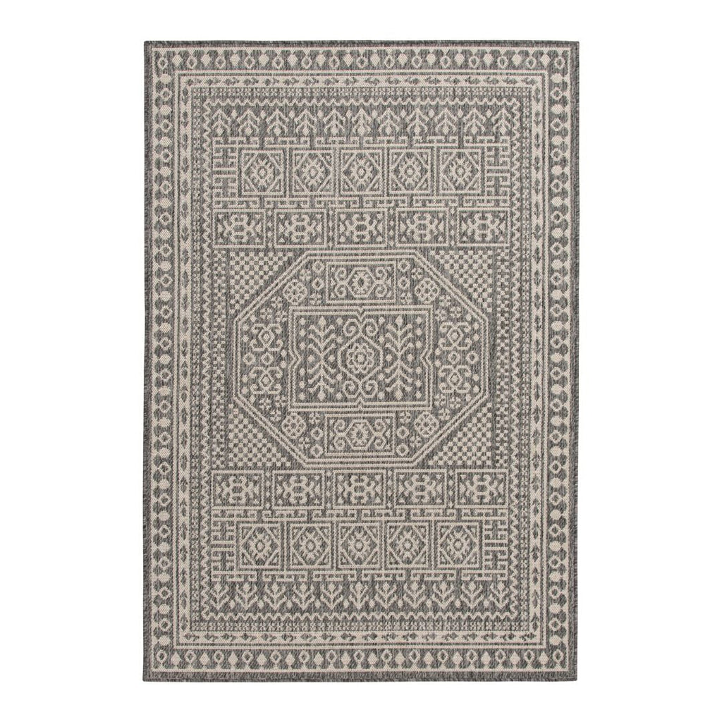 Velmora™ 8 ft 5 in x 13 ft Grey Medallion Outdoor Area Rug