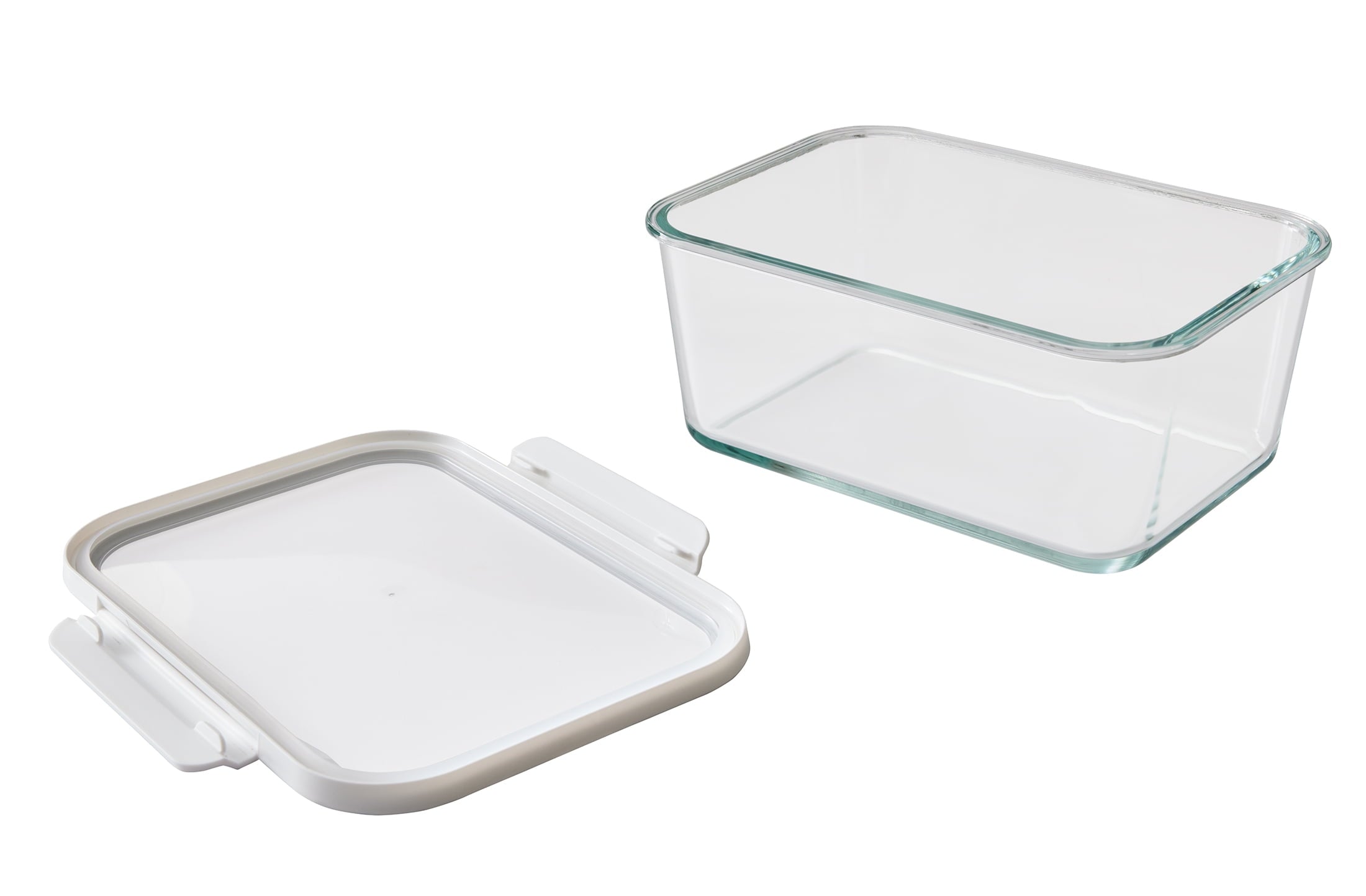 Velmora™ (2 pack) 14Cup Rectangle Glass Food Storage Container with Tritan Lid. Set of 1, 2 Pieces, Well Suited to Refrigerator Organization