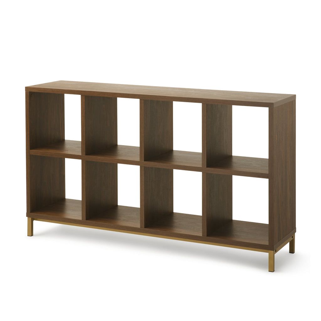 Velmora™ 8-Cube Organizer with Metal Base, Vintage Walnut