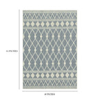 Velmora™ Traditional Blue Diamond High Low Loop Indoor Area Rug, 4' x 5'4"