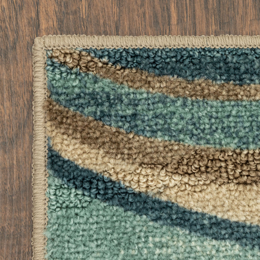Velmora™ Blue Brown Waves Indoor Area Rug, 7 ft x 10 ft
