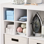 Velmora™ (4 pack) Quad Shelf Insert for Cube Organizers, White Texture