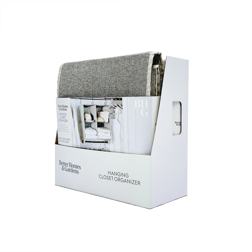 Velmora™ (2 pack) 4-Shelf Gray Hanging Closet Organizer with Rack