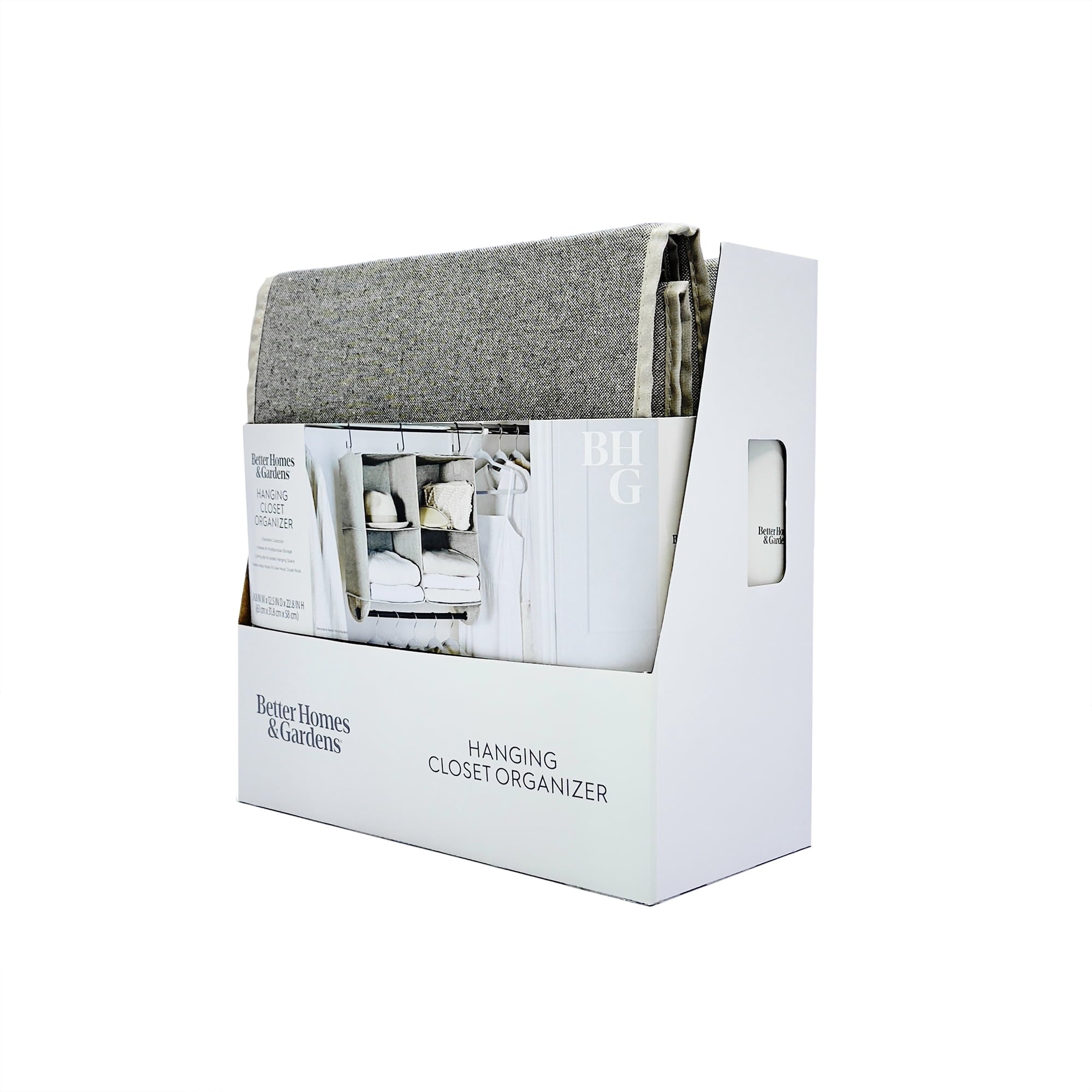 Velmora™ (2 pack) 4-Shelf Gray Hanging Closet Organizer with Rack