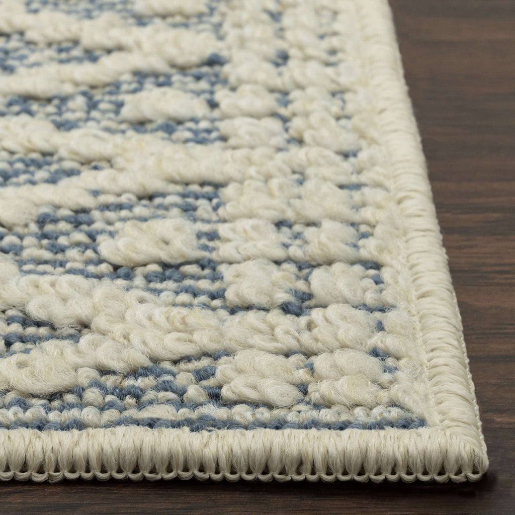 Velmora™ Traditional Blue Diamond High Low Loop Indoor Area Rug, 4' x 5'4"