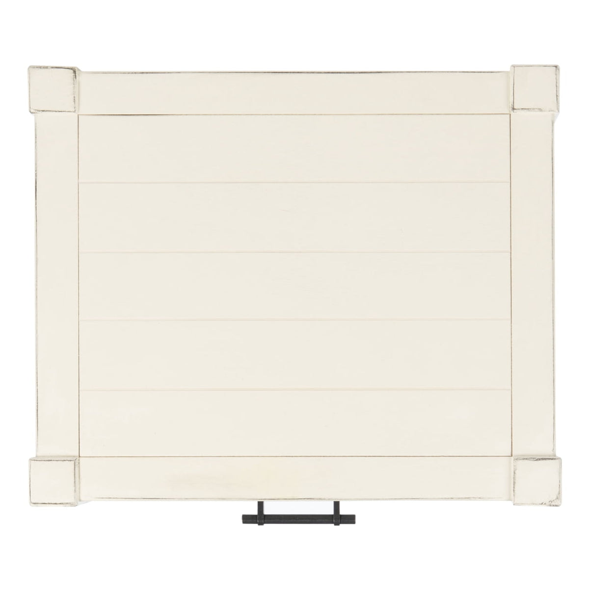Velmora™ Filbert Solid Rustic 1 Drawer Accent Table, Distressed White