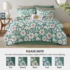 Velmora™ Reversible Bed-in-a-Bag Bedding Set, 11 Pieces, Queen, Green Floral
