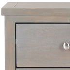 Velmora™ Deniz Classic End Table with 3 Storage Drawers, French Grey