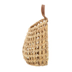 Velmora™ (2 pack) Water Hyacinth Hanging Basket with Faux Leather Strap
