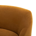 Velmora™ Emerson Curvy Accent Chair, Ochre Velvet