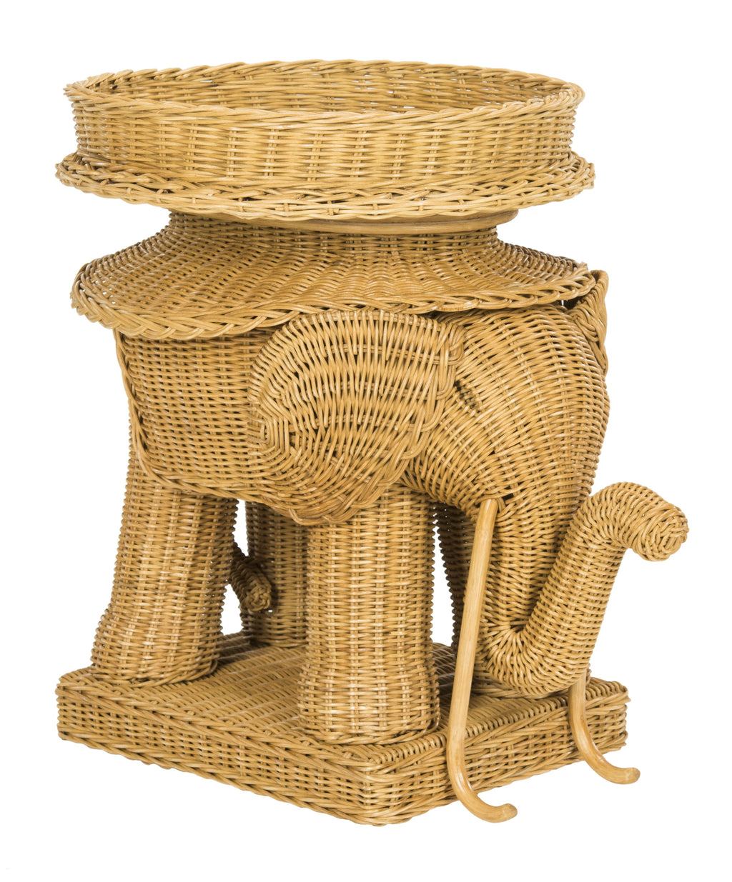 Velmora™ Balford Elephant Storage Accent Table with Tray Top, Natural