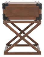 Velmora™ Dunstan Rustic Accent Table With Storage Drawer, Washed Natural Pine