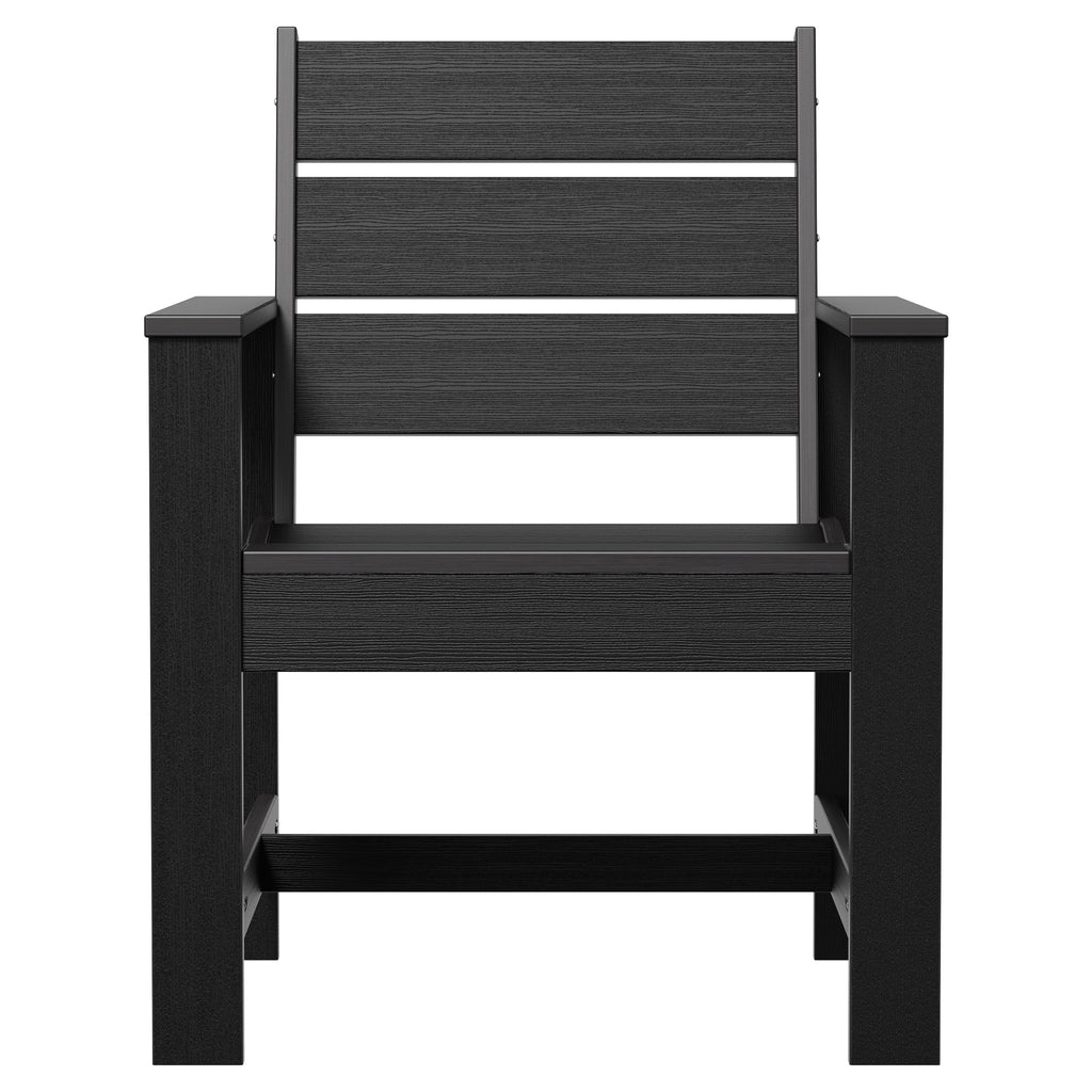 Velmora™ Ezra Outdoor HDPE Dining Chair Set, 2-Pack, Black