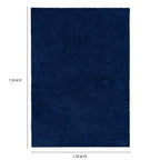Velmora™ (2 pack) Traditional Solid Navy Youth Shag Indoor Area Rug, 5 ft x 7 ft