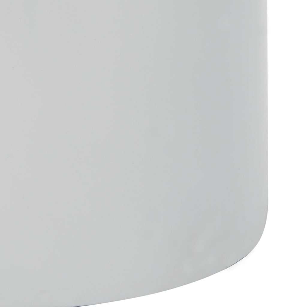 Velmora™ Zenith Round Modern Glam Tray Top Side Table, White/Gold