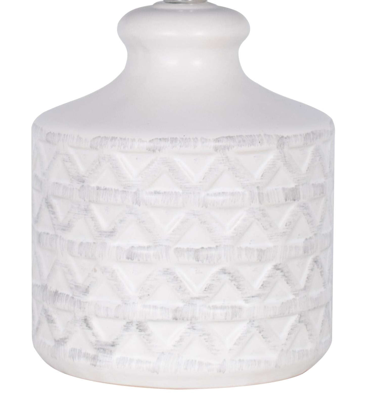 Velmora™ White Ceramic Table Lamp, 15"