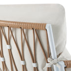 Velmora™ Lilah Outdoor Wicker Loveseat with White Cushions