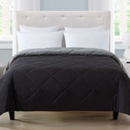 Velmora™ Full/Queen Comforter, All-Season Reversible Microfiber, Black