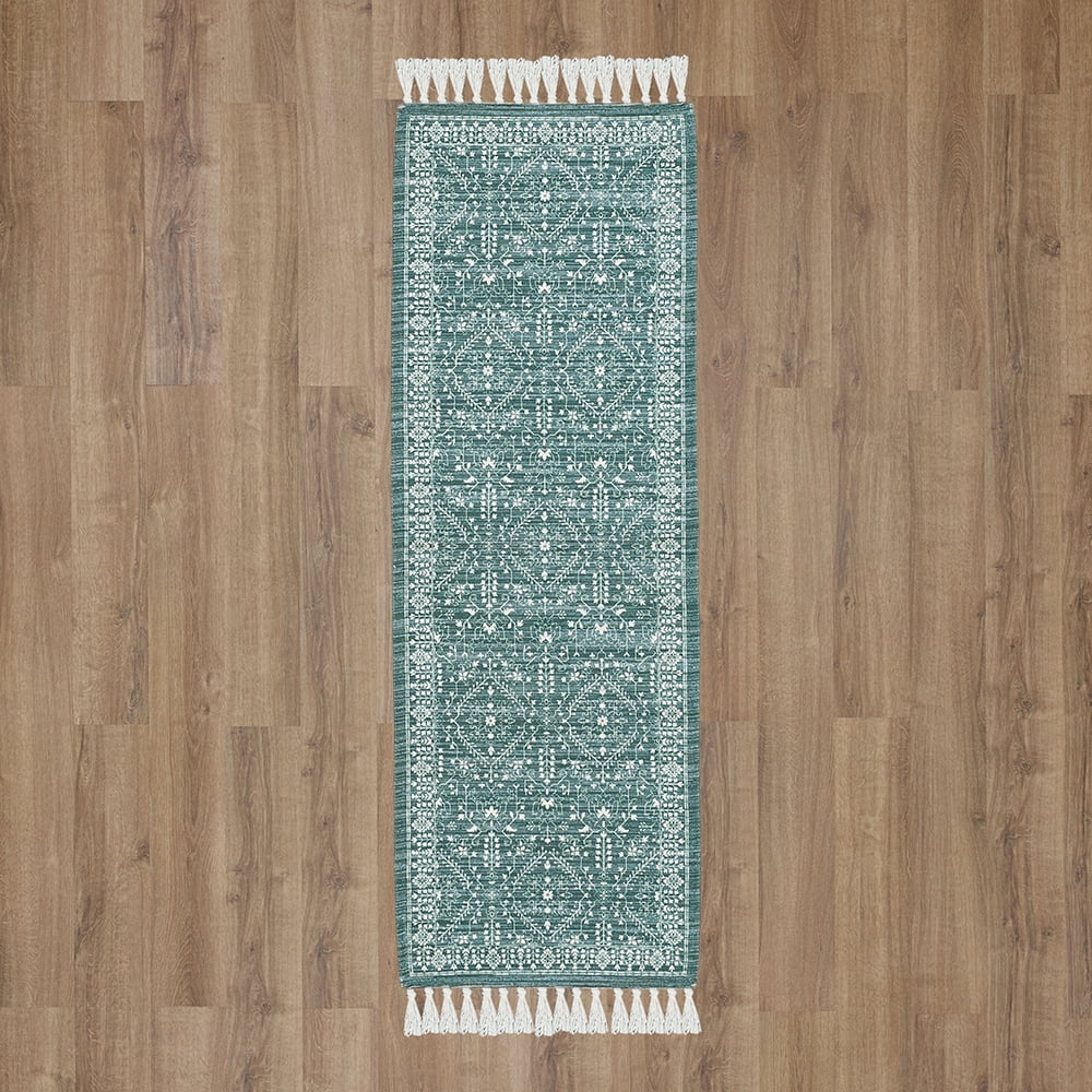 Velmora™ (4 pack) Wexford Vintage Indoor Runner Rug, Teal, 20” x 60”