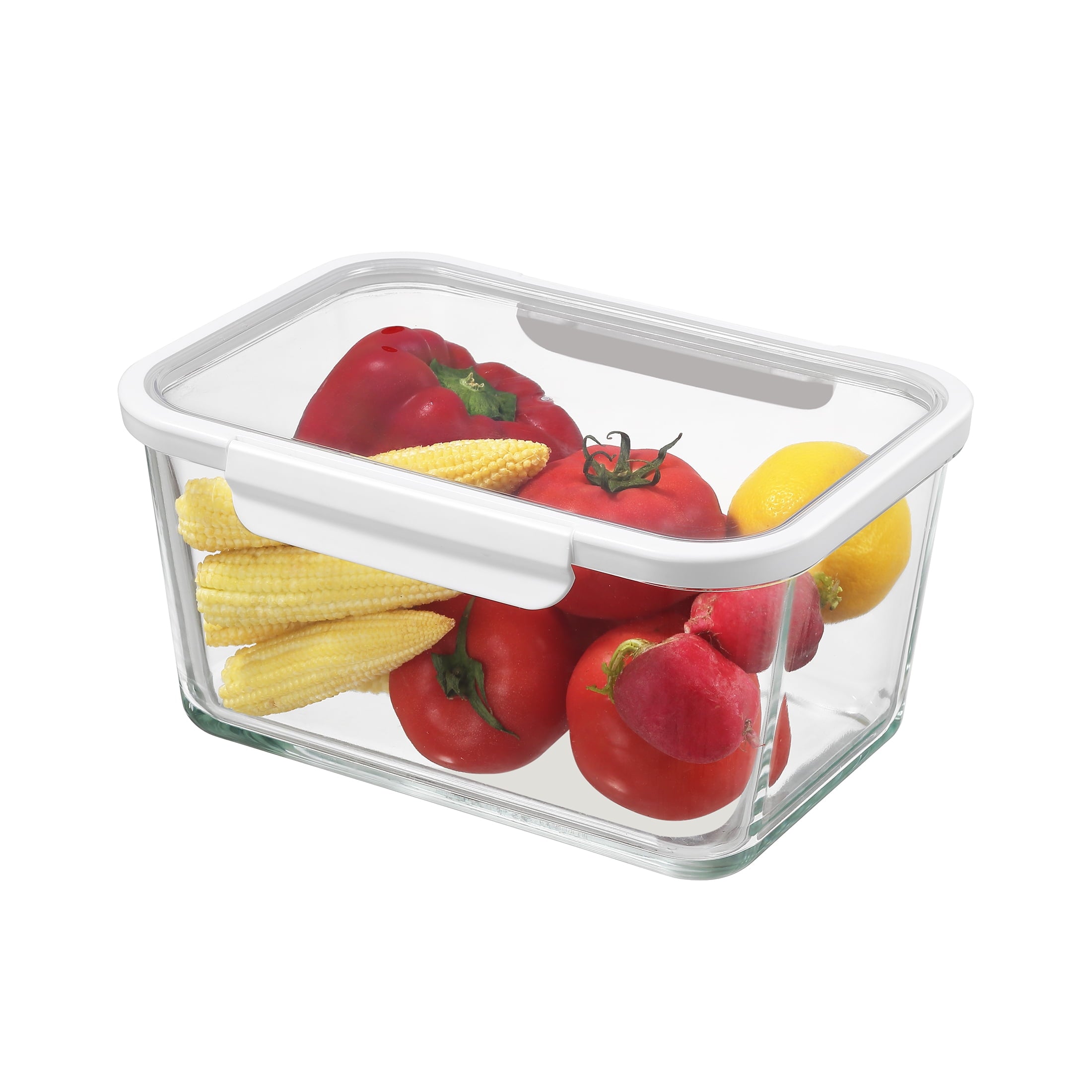 Velmora™ (2 pack) 14Cup Rectangle Glass Food Storage Container with Tritan Lid. Set of 1, 2 Pieces, Well Suited to Refrigerator Organization