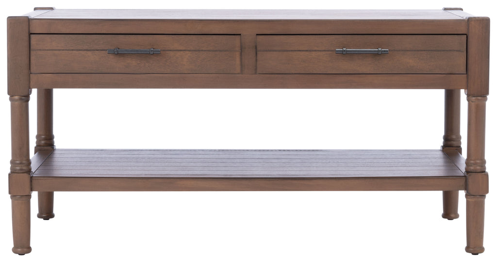 Velmora™ Filbert Solid 2 Drawer Coffee Table, Brown